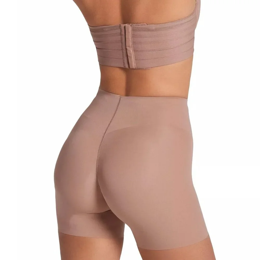 #1133 Leonisa Undetectable Padded Butt Lifter Shaper Shorts - Brown- Nude 02